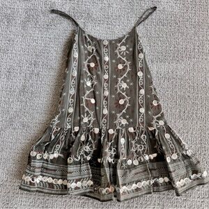 Juliet Dunn London Olive Green Embroidered Coverup Dress - Size 1! Lightly worn